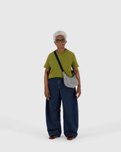 Load image into Gallery viewer, Baggu - Small Nylon Crescent Bag- Black &amp; White Gingham
