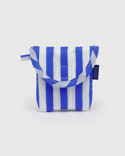 Baggu - Puffy Earbuds Case Blue Painted Stripe