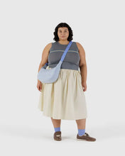 Load image into Gallery viewer, Baggu - Medium Nylon Cresent Bag Light Blue Gingham