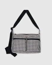 Load image into Gallery viewer, Baggu - Medium Cargo Crossbody Black &amp; White Gingham