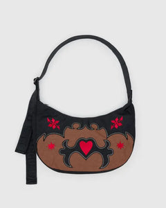 Baggu - Medium Nylon Crescent Bag Western Applique