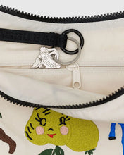 Load image into Gallery viewer, Baggu - Medium Nylon Crescent Bag Embroidered Painted Prairie