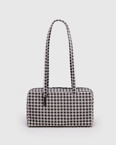 Baggu - Nylon Bowler Bag- Black & White Gingham
