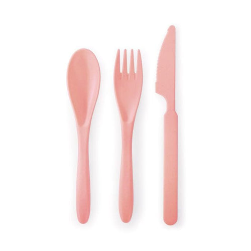 Wheat Straw Cutlery Set Peach