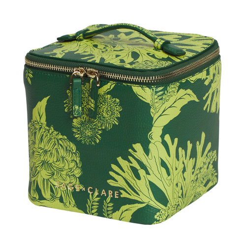 SAGE X CLARE Delphine Small Cosmetic Case - Anise
