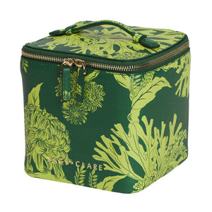 SAGE X CLARE Delphine Small Cosmetic Case - Anise