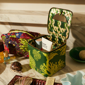 SAGE X CLARE Delphine Small Cosmetic Case - Anise