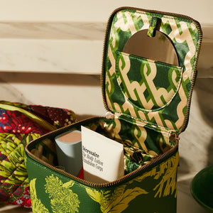 SAGE X CLARE Delphine Small Cosmetic Case - Anise