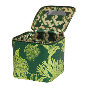 SAGE X CLARE Delphine Small Cosmetic Case - Anise