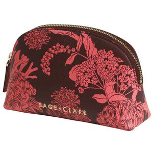 SAGE X CLARE Delphine Cosmetic Pouch - Garnet