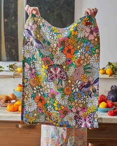 KIP & Co. Bliss Floral Linen Tea Towel