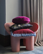 Load image into Gallery viewer, KIP &amp; Co. Pomegranate Velvet Tassel Cushion
