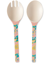 Load image into Gallery viewer, KIP &amp; Co. Salad Servers Tumbling Flowers