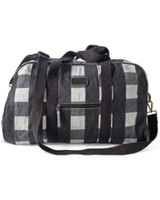 Load image into Gallery viewer, KIP &amp; Co. Black &amp; White Gingham Duffle Bag