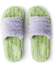 Load image into Gallery viewer, KIP &amp; Co. Mint Gelato Quilted Sherpa Adult Slippers
