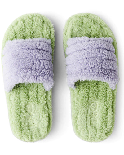 KIP & Co. Mint Gelato Quilted Sherpa Adult Slippers