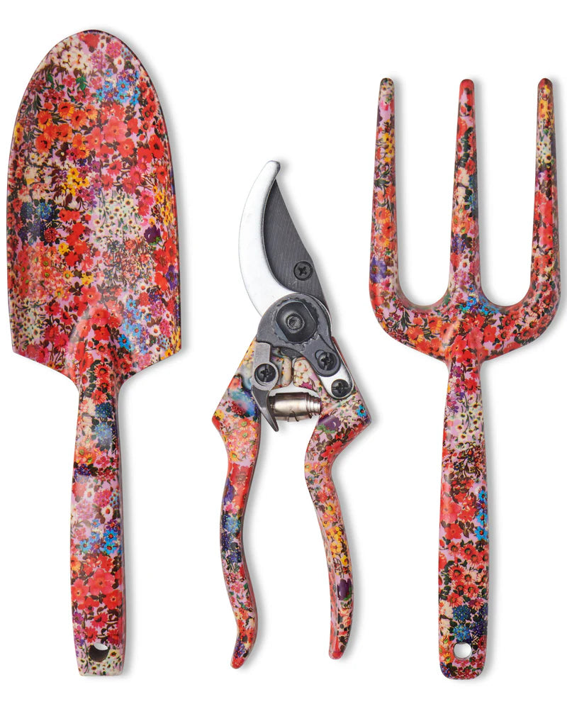 KIP & Co. Forever Floral Lilac Garden Tools And Gloves Set (OS)