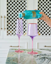 Load image into Gallery viewer, KIP &amp; Co. Lilac Colour Block Vino Glass 2P