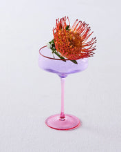 Load image into Gallery viewer, KIP &amp; Co. Lilac Colour Block Margarita Glass 2P