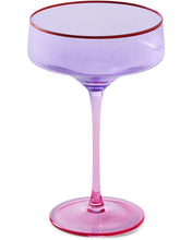 Load image into Gallery viewer, KIP &amp; Co. Lilac Colour Block Margarita Glass 2P