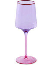 Load image into Gallery viewer, KIP &amp; Co. Lilac Colour Block Vino Glass 2P