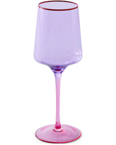 KIP & Co. Lilac Colour Block Vino Glass 2P