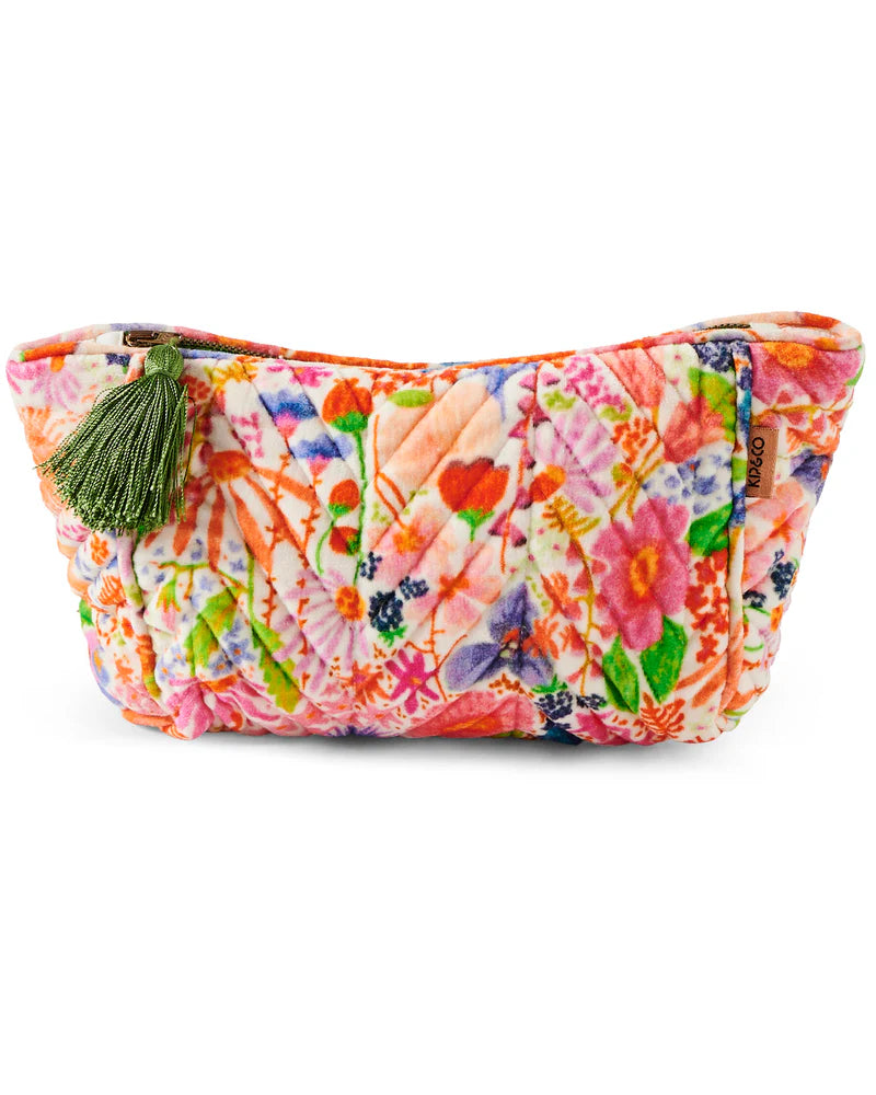 KIP & Co. Meandering Meadow Velvet Toiletry Bag