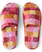 Load image into Gallery viewer, KIP &amp; Co. Tutti Fruitti Velvet Quilted Adult Slippers