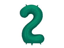 Load image into Gallery viewer, Bottle Green Number Foil Balloon 86cm