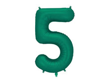 Load image into Gallery viewer, Bottle Green Number Foil Balloon 86cm