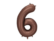 Load image into Gallery viewer, Mocha Number Foil Balloon 86cm