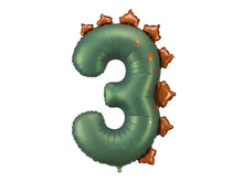 Load image into Gallery viewer, Dinosaur Number 3 Foil Balloon