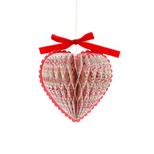 Load image into Gallery viewer, Meri Meri x Liberty Paper Honeycomb Heart Decorations