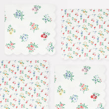 Load image into Gallery viewer, Ditsy Posy Scalloped Large Napkins (Pack 16)