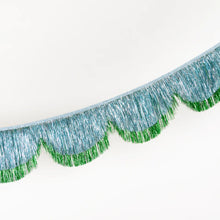 Load image into Gallery viewer, Meri Meri Blue Tinsel Scallop Garland