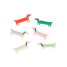 Load image into Gallery viewer, Christmas Crackers Festive Stripe Sausage Dog (Pack 6)