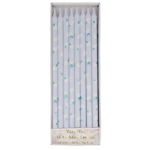 Daisy Patterned Candles (Pack 16)