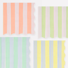 Load image into Gallery viewer, Pastel Stripe Small Napkins (Pack 16)