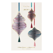 Load image into Gallery viewer, Meri Meri x Liberty Large Paper Honeycomb Decorations (Pack of 3)