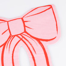Load image into Gallery viewer, Pink Bow Napkins (Pack 16)