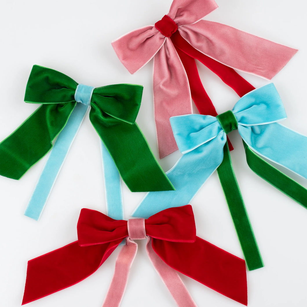 Decorative Velvet Bows (Pack 4)