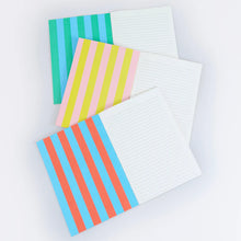 Load image into Gallery viewer, Meri Meri Striped Softcover Notebook Set (Pack of 3)