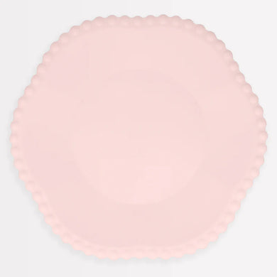 Meri Meri Pink Dot Edged Flower Compostable Plates (Pack of 8)