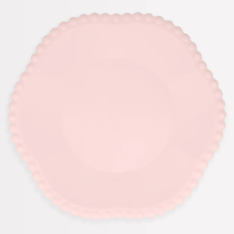 Meri Meri Pink Dot Edged Flower Compostable Plates (Pack of 8)