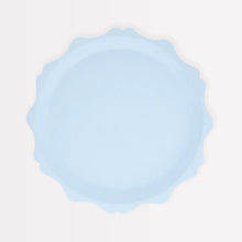 Load image into Gallery viewer, Blue Decorative Edge Compostable Side Plates (Pack 8)