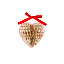 Load image into Gallery viewer, Meri Meri x Liberty Paper Honeycomb Heart Decorations