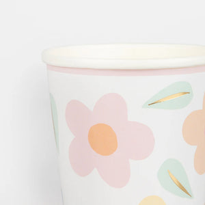 Happy Flowers Cups (Pack 8)