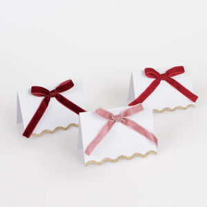 Velvet Bow Place Cards (Pack 6)