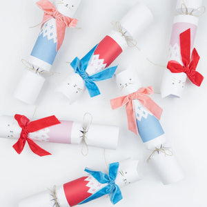 Christmas Crackers Velvet Bow Cat (Pack 6)