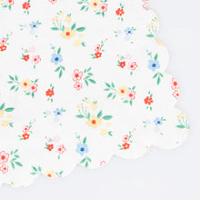 Load image into Gallery viewer, Ditsy Posy Scalloped Large Napkins (Pack 16)